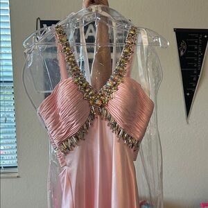 Pink Embellished Prom Gown, size 2, worn once
